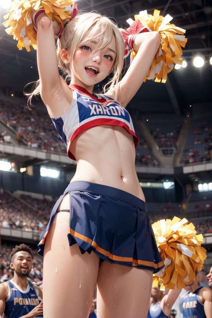 skirt-sweat-with-armpits-and-cheerleader-and-pom-pom-and-open-mouth-Created-using-bellyberry1_v10-on-Stable-Diffusion