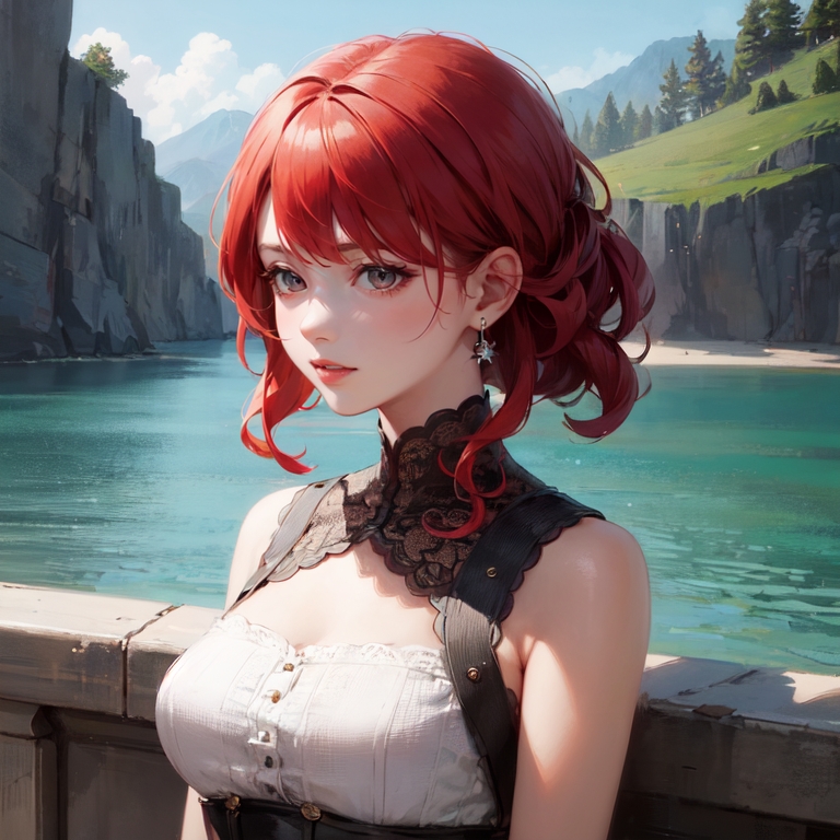 individual-teen-lady-alone-jewelry-earrings-outdoors-red-hair-looking-at-viewer-upper-body-Created-using-anamix_v3-on-Stable-Diffusion