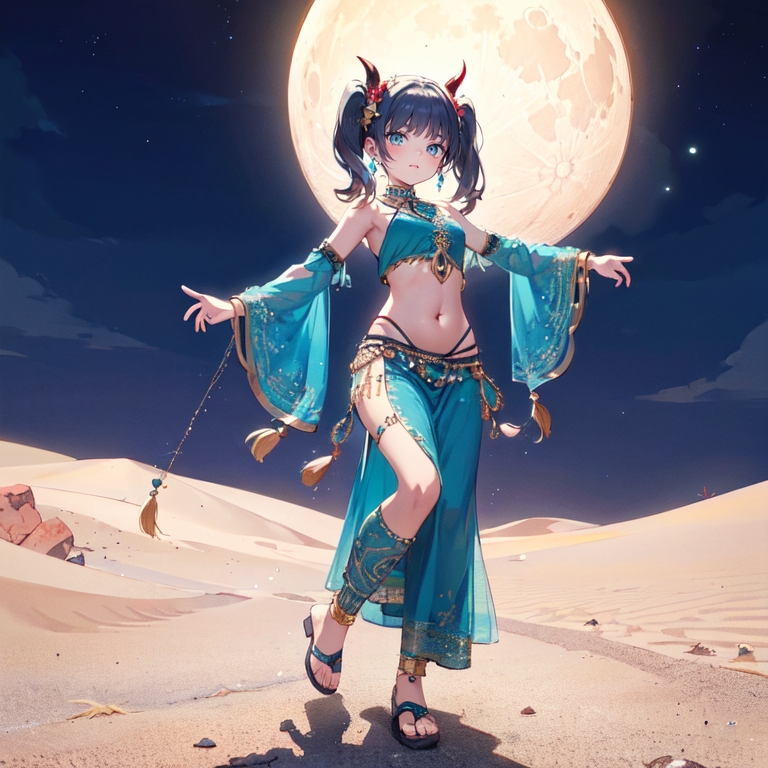 single-girl-alone-stomach-looking-at-viewer-blue-eyes-bare-shoulders-moon-jewelry-Created-using-LoliyellMix_v4_20230803-on-Stable-Diffusion