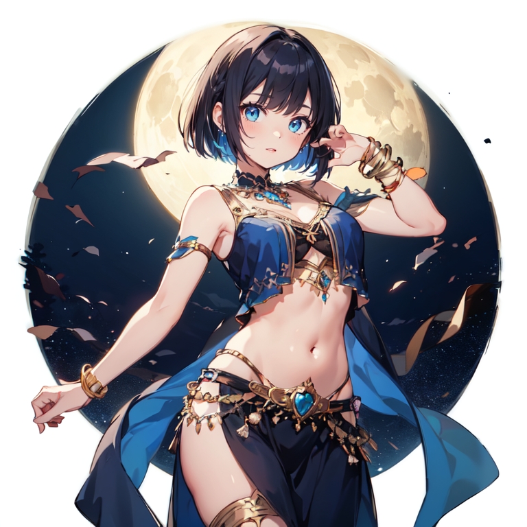 single-girl-alone-blue-eyes-jewelry-black-hair-looking-at-viewer-short-hair-bracelet-Created-using-hijklmixAnime_v22Pruned-on-Stable-Diffusion